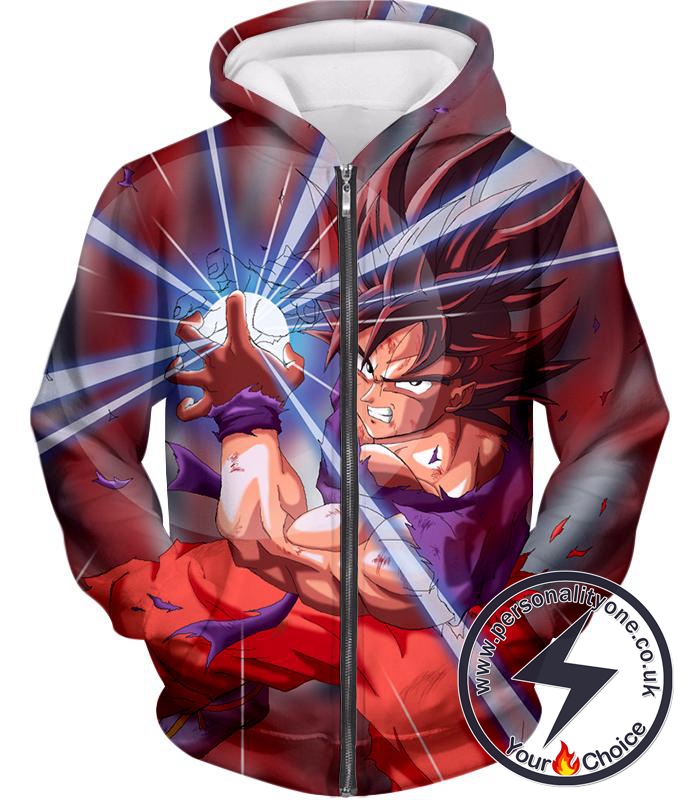 Dragon Ball Super Ultimate Super Saiyan God Goku Action Anime Cool Zip Up Hoodie